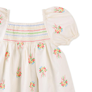 Сарафан для малышей с вышивкой Джинджерснэпс (Gingersnaps) "Джиджи", ванильный